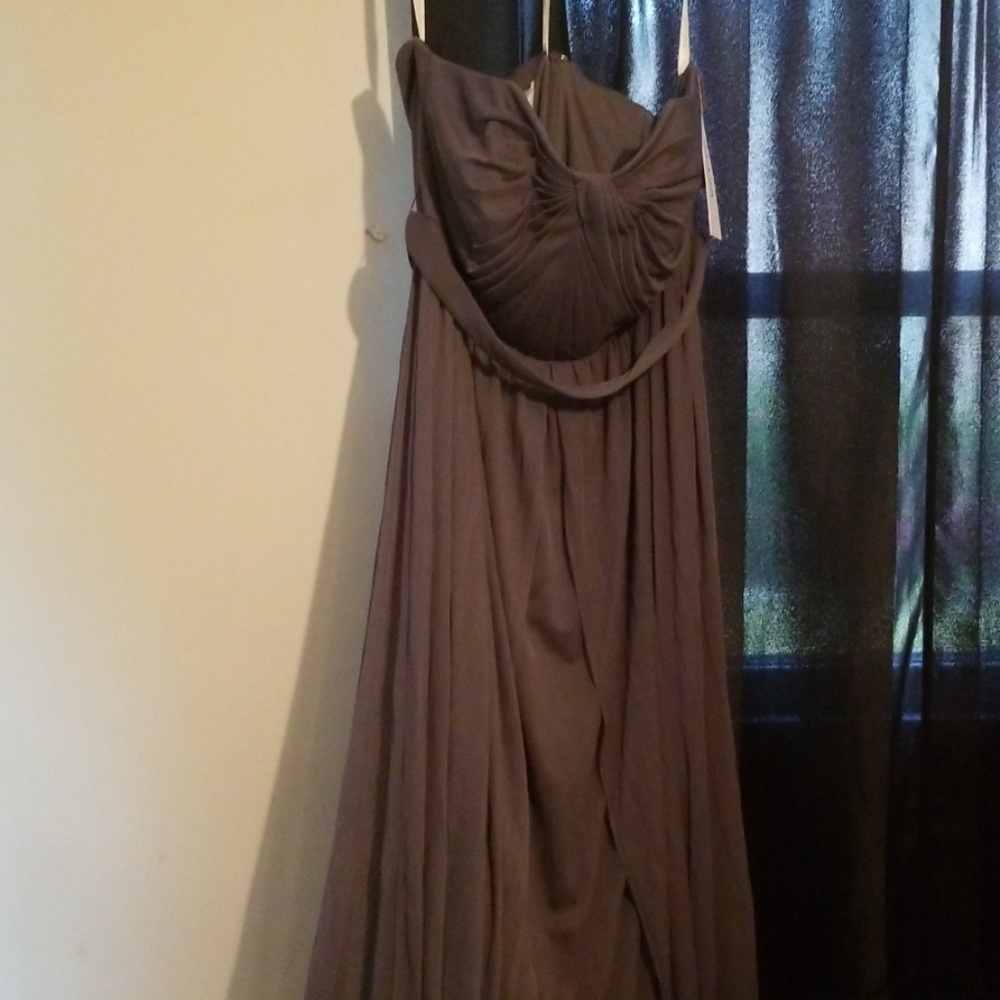 Pewter David's Bridal Bridesmaids dress